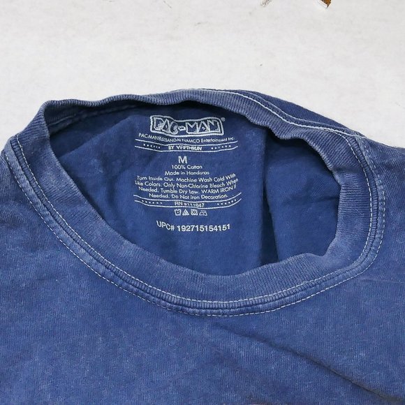 PAC MAN Cotton Blue T-Shirt Size M by Fifth Sun - Picture 6 of 9